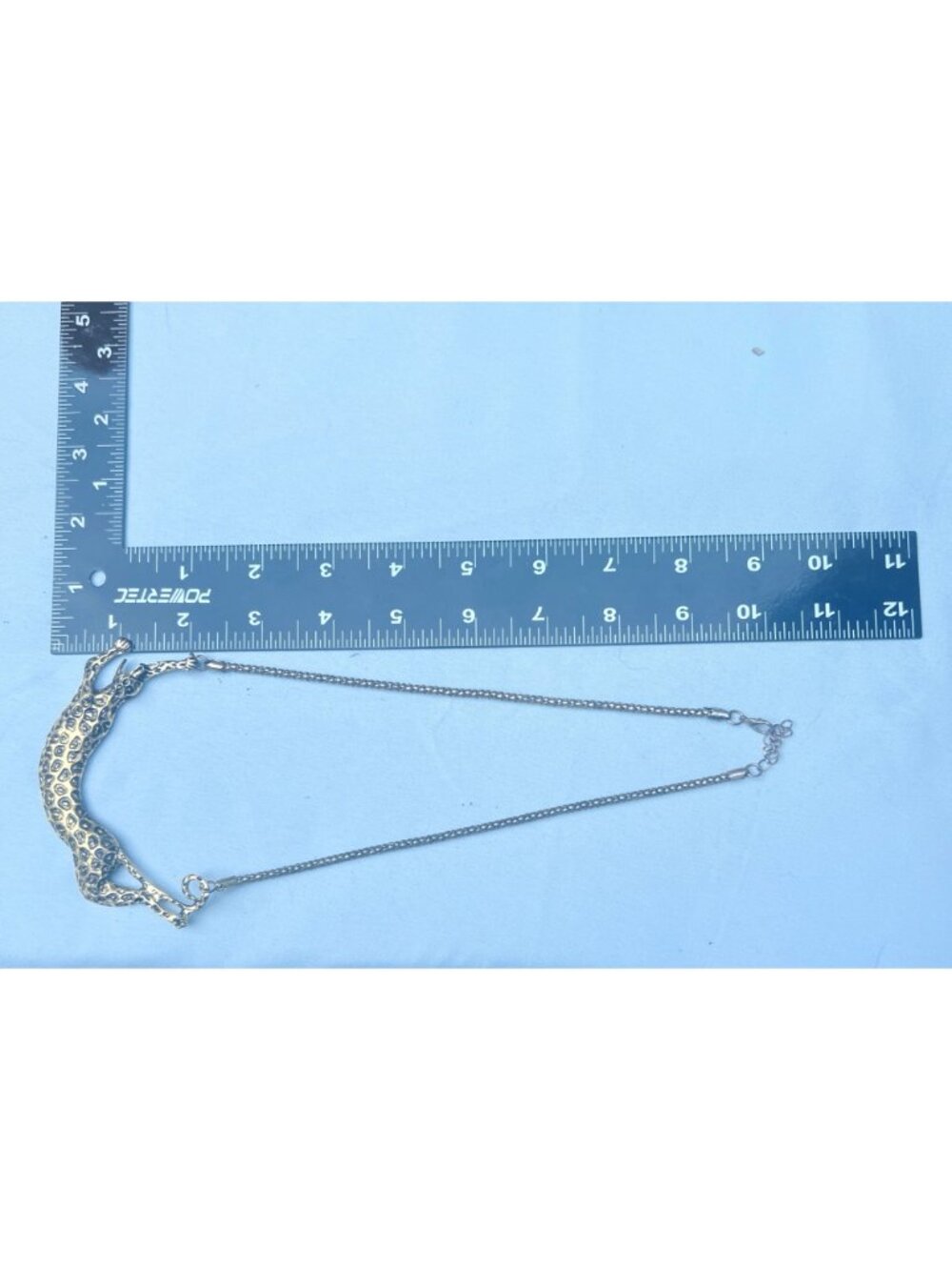 Gold-Tone Jaguar Pendant Necklace With Adjustable Chain - Picture 6 of 9